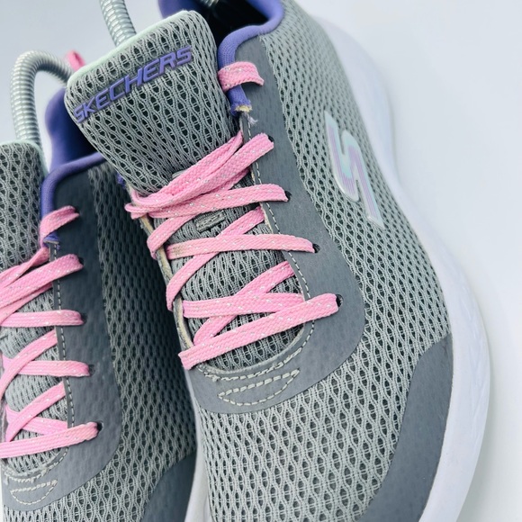 Size 5 UK 38 EUR Skechers Go Run Grey And Pink Trainers - Picture 7 of 10